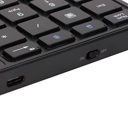Sanpyl Numeric Keypad, 2 in 1 22 Keys 2.4G Touchpad Bluetooth 4.2 Number Pad, Type C Charging 500mAh Financial Accounting Keyboard, for Laptop, PC, Desktop(Black) 5
