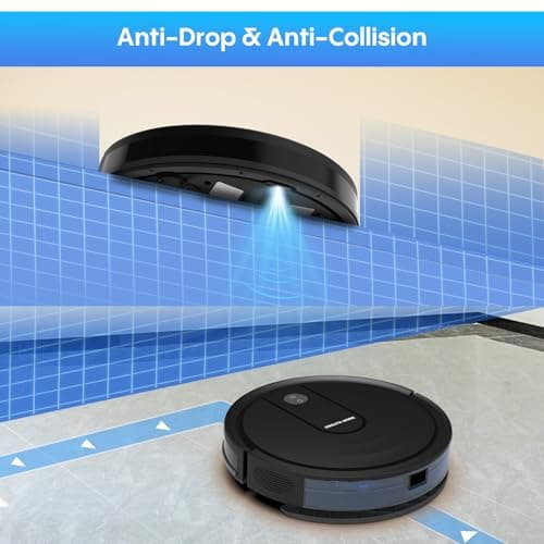 Bagotte Robot Vacuum and Mop, Robot Vacuum Self Emptying, 6000Pa Powerful Suction, 60-Day Hands-Free, Advanced Smart Mapping, LiDAR Navigation Robotic Vacuum for Pet Hair, Dust, Carpet, WiFi/App/Alexa 6