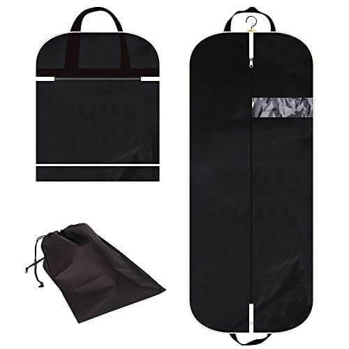 DIOMMELL 54" Garment Bag with Extra Large Pockets for Travel, Gusseted Suit Cover Mens Womens Foldable Hanging Bags for Clothes Shirts Dresses Coats 7