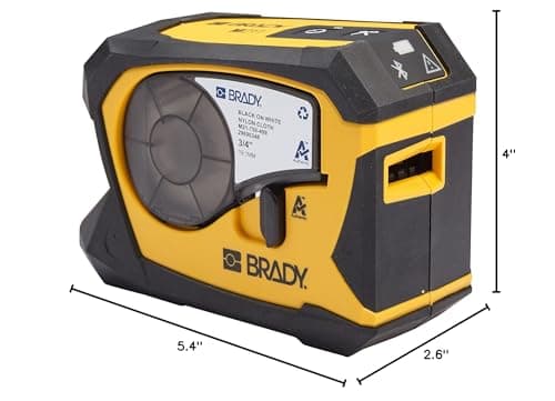 Brady M211 Portable Bluetooth Monochrome Label Printer, Yellow/Black 10