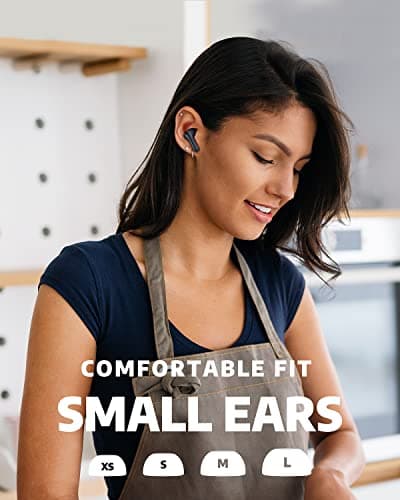 AIHOOR A4ANC Wireless Earbuds Hybrid Active Noise Cancelling with 6 Mics (ENC) Enhanced Calls, Deep Bass Bluetooth 5.1 with Wireless Charging, 30H Playtime IPX5 Headphones for Music Sport (Blue) 6