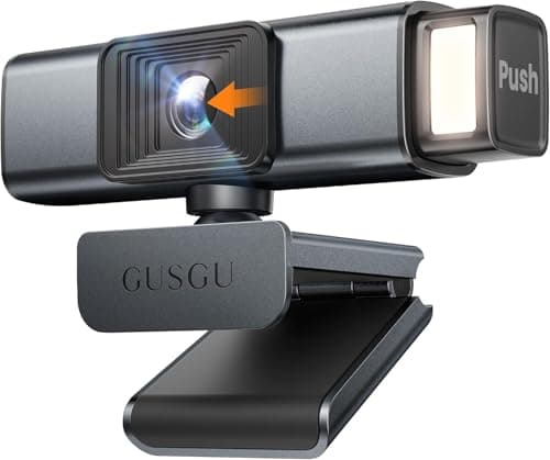 GUSGU G940 QHD 2K Webcam with Microphone and Privacy Protection, USB Plug&Play Computer Camera, Web Camera for Desktop/PC/Laptop/Mac, Streaming Camera for Video Conferencing