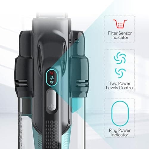 Ofuzzi H9 Pro Handheld Vacuum Cleaner, Extra-Long Crevice Tool, 40AW/13kPa Surging Suction, LED- Display&Light, Up to 30 Mins Runtime, Portable Vacuum for Home Cleaning, Black 6