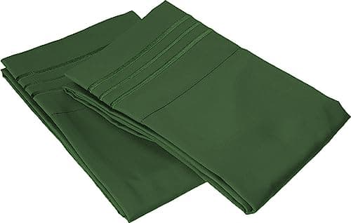 Elegant Comfort Wrinkle & Fade Resistant 1500 Premium Hotel Quality Microfiber Ultra Soft Luxurious 2-Piece Pillowcases, Standard Size, Hunter Green