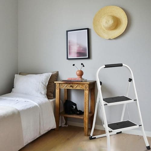 Simpli-Magic Step Ladder, 2 Step Stool Ergonomic Foldable with Wide Anti-Slip Pedal, Multi-Use for Household, Kitchen and Office (300 LBS Capacity) 5