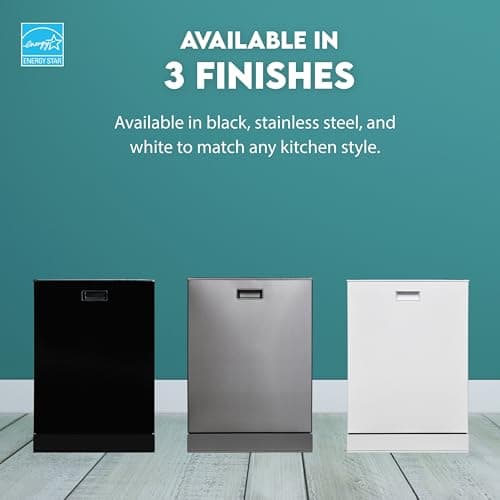 Equator 24″ Built-In Dishwasher with 3rd Rack – Top Control, 15 Place Settings, 8 Wash Cycles, Energy Star, Quiet 51 dB in Silver 5