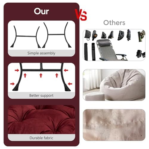 Congermom Fabric Lazy Chair Large Accent Chair,Velvet Frabic Modern Lounge Reading Chair with Armrests & Side Pocket,Upholstered Armchair for Living Room,Bedroom,Dorm(Dusty Rose) 6