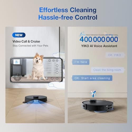 ECOVACS DEEBOT T30S AI Robot Vacuum and Mop, 11000Pa, TruEdge Adaptive Edge Mopping, ZeroTangle Technology, AI Obstacle Avoidance and Instant Re-Mop, Hot Water Washing, Self-Emptying & Refilling 7