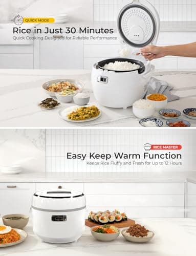 CUCKOO Micom Rice Cooker 10-Cup Uncooked / 20-Cup Cooked with Nonstick Inner Pot, Large Rice Maker with 16 Menu Options, Fuzzy Logic Technology, Auto Clean Mode, LCD Display, White (CR-1020F) 5