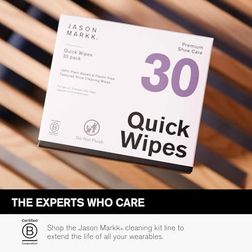 Jason Markk Plant-Based Quick Wipes, Shoe Cleaner, 30 Pack, Individually Packed, Sneaker Care, Ideal for Footwear, Safe for Leather, Rubber, Plastic, and More 6