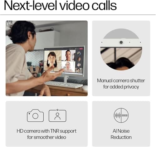 HP 2025 New 22 Inch All-in-One Desktop Computer • 12GB RAM • 256GB PCIe SSD • Intel CPU • Ultra-Quiet Design • Microsoft Office Trial • Wi-Fi 6 • White KB & Mouse • WOWPC Recovery USB • Windows 11 6