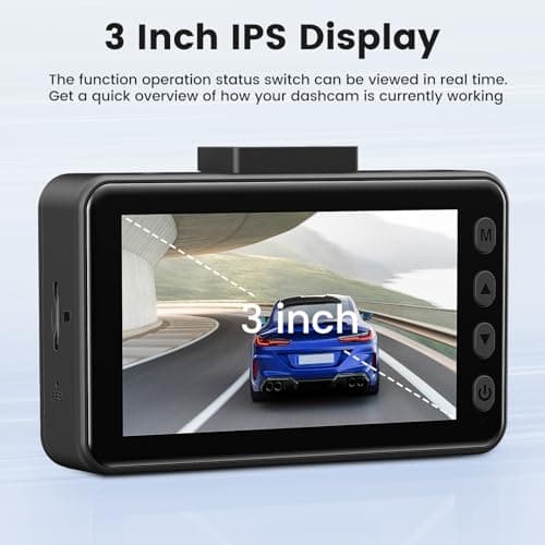 2025 4K Dash Cam Pro Car Camera - Dash Cam Front and Rear,4K/3840 True Dash Camera for Cars,Dash Cams 3.0'' IPS Screen,IR Night Vision,24H Parking,Loop Recording,Free 32G SD Card,Support 512GB 7