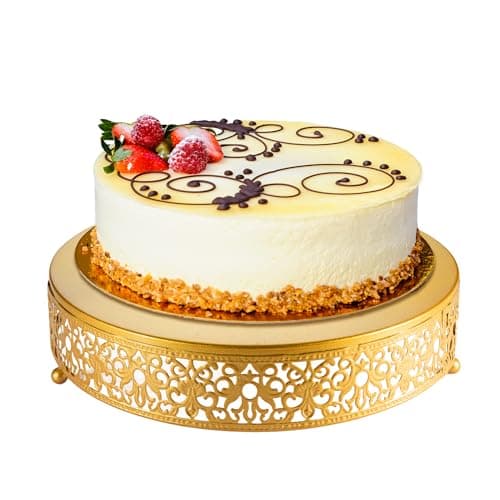 delightLife 12 Inch Gold Cake Stand, Round Cupcake Metal Dessert Display 1 Pack