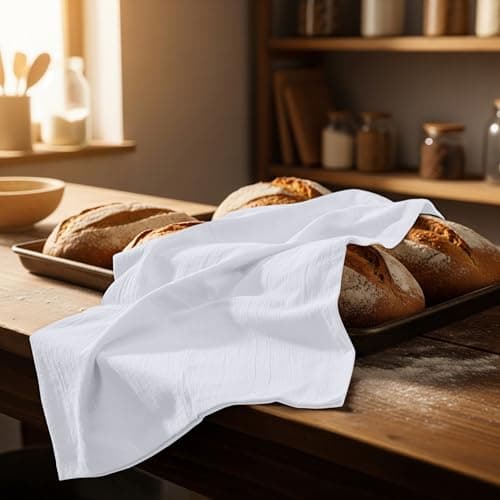 Utopia Kitchen White Flour Sack Towels [12 Pack - 28 x 28 Inch] 100% Cotton Tea Towels for Cleaning & Drying - Highly Absorbent Kitchen Dish Cloth 8