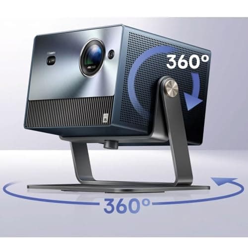 Hisense C1 & Table Stand, 4K UHD Triple Color RGB Laser Portable Mini Projector, up to 300", Dolby Vision HDR10, Home Theater Projector, 110% BT.2020 Color Gamut, 20w JBL Sound, Netflix, MEMC