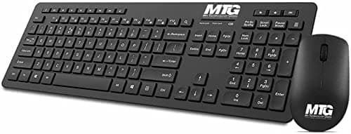 MTG 24 inch 1080p LED Desktop Laptop Monitor - Full HD, 75Hz, 3ms, VESA Mountable, HDMI, VGA, Bezel Less and Sleek Thin Design with Built-in Speakers (MTG Monitor + Wireless Keyboard and Mouse) 5