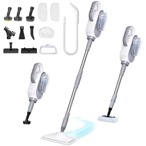 Steam Mop, 13-in-1 Powerful Handheld Steam Cleaner with 13 Accessories, 500ML Removable Tank, 23FT Power Cable, Detachable Steam Mops for Floor Cleaning, Tiles, Windows, Tile Grout, Carpets, Furniture