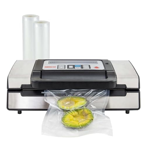 Nesco Deluxe Food VS-12 Vacuum Sealer, 130 Watts, Kit Bags & Viewing Lid, Compact, Silver 7