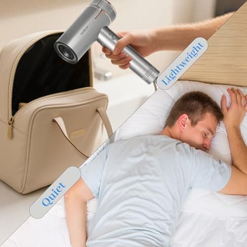 Hair Dryer, 160,000 RPM High Speed Fast Drying Low Noise Professional Ionic Blow Dryer with Magnetic Nozzle, HD Display for Salon Travel Home Use 7