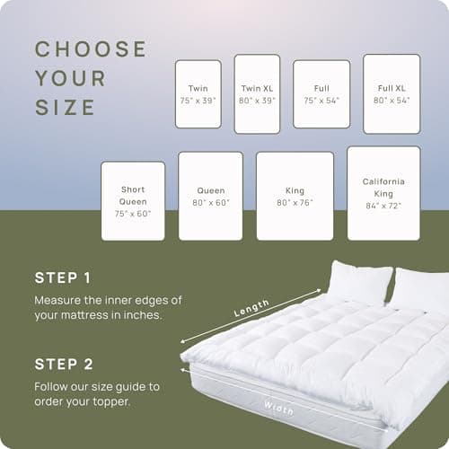 Plush Extra Thick Short Queen Mattress Topper for RV Camper(60x75 Inches), Cooling & Soft Pillow Top Mattress Topper with Cotton Cover, Overfilled Mattress Pad Cover for Firm Mattress 4