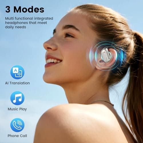 Mosyxe AI Translation Earbuds Real Time 144 Language Translator Earbuds for iPhone and Android Translation Headphones Translating Device for Travel Business Learning with Charging Case 5