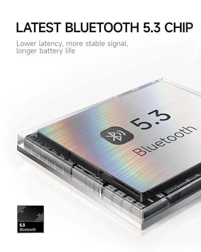 Picun B8 Bluetooth Headphones, 120H Playtime Headphone Wireless Bluetooth with 3 EQ Modes, Low Latency, Hands-Free Calls, Over Ear Headphones for Travel Home Office Cellphone PC Black 6