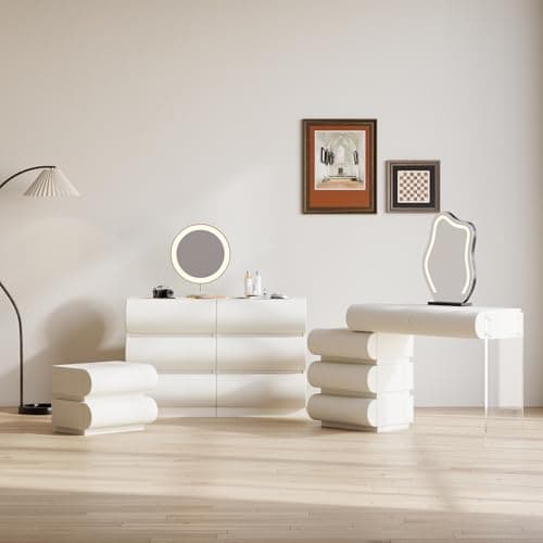 homary Smart Nightstand Modern White Leather Nightstands with Wireless Charger Bedside Table with 2 Drawers for Bedrooms Living Rooms Offices 9