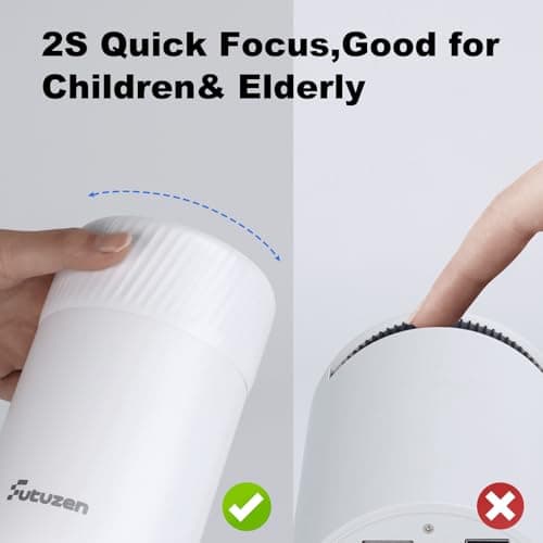 Mini Projector with Wifi and Bluetooth Portable, 180 Degree Roation Built in Speaker Connects to Phone, Laptop, PC, Outdoor Mini Projector 8