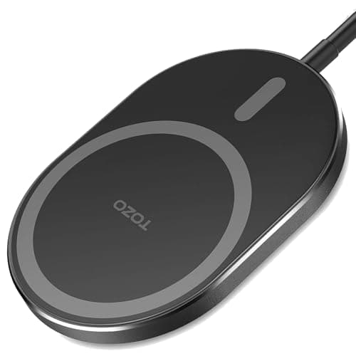 TOZO 2025 New Anti-Slip Wireless Charger 15W Max Fast Wireless Charging Pad Compatible with iPhone 17/16/16 Plus/16 Pro Max /15/14/13/SE Series, Samsung Galaxy S25/S24/S23 Series, Dark Gray