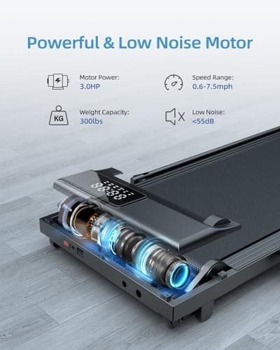 Superun Walking Pad Treadmill with Incline and Handle Bar, 3.0 HP Foldable Treadmills 300LBS Capacity Folding Walking Pad 3 in 1 Under Desk Treadmill Remote Control with APP 5