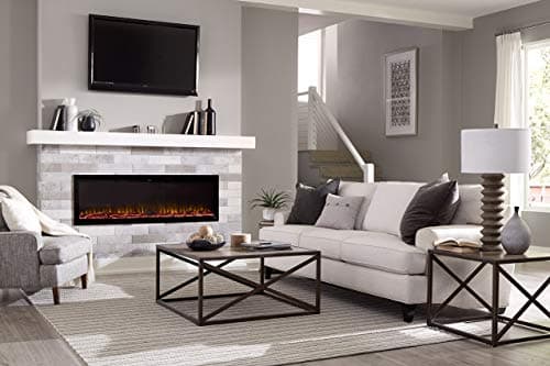 Touchstone Sideline Elite Smart 50” WiFi-Enabled Electric Fireplace - in-Wall Recessed - 60 Color Combinations - 1,500W Heater - Black - Log, Crystals & Driftwood - 80036 5