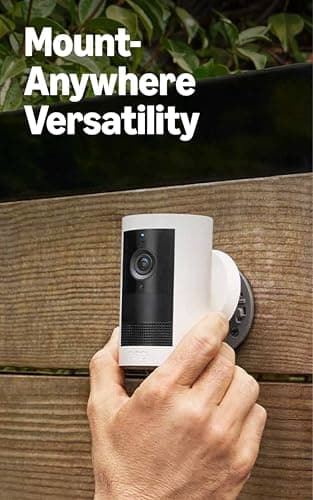 Ring Outdoor Cam Plus, Battery (newest model), Home or business security, Wide-Angle 2K Video with Ring Vision, Low-Light Sight for full-color night vision, Mount-Anywhere Versatility, Black 5