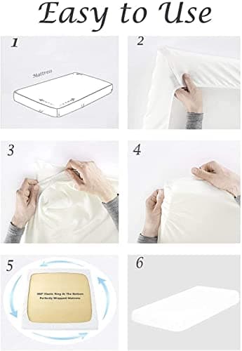 100% Cotton King Fitted Sheet, Long - Staple Combed Pure Natural Cotton Sheet, Soft & Silky Sateen Weave (Burgundy,King Fitted) 5