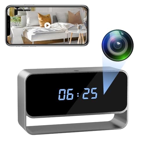 LIBREFLY Camera Clock, FHD 1080P WiFi Camera, Wireless WiFi Nanny Cam for Home Indoor Security, Night Vision