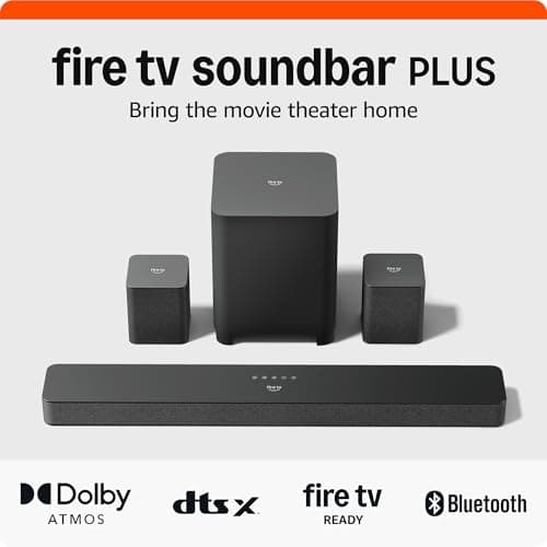 Amazon Fire TV Soundbar Plus with subwoofer and surround sound speakers (newest model), 5.1 channel, Dolby Atmos, clear dialogue 7