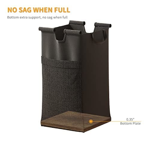 LIVEHOM Laundry Basket Three Laundry Hamper with Removable Bags, Fabric Handles, Large Top Shelf and Laundry Bag for Bathroom, Dorm, Laundry Room 6