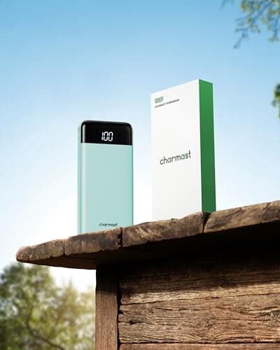 charmast Portable Charger with Built in Cables, Power Bank with Cords Wires, Slim 10000mAh Travel Battery Pack 6 Outputs 3 Inputs 5A Fast Charging for Samsung Google Pixel LG Moto iPhone iPad 9