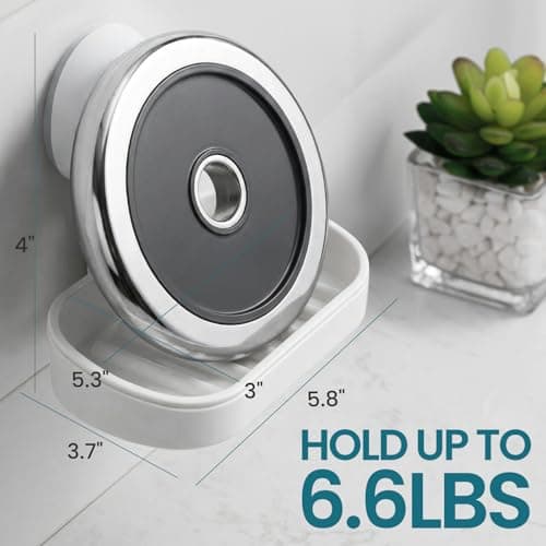 TAILI Soap Holder Soap Dish for Shower, Suction Cup Soap Holder for Shower Wall, Bathroom Accessories, Removable Strong Hold Soap Saver, Drill Free, White 5