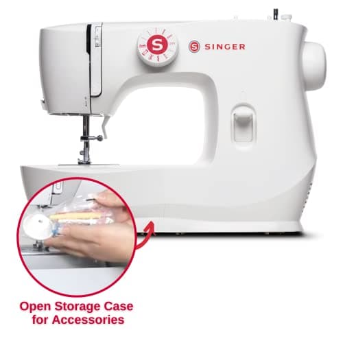 SINGER MX60 Lightweight & Portable Sewing Machine with Accessory Kit & Foot Pedal | 57 Stitch Applications, LED Light & 4-step Buttonhole | Great for Crafts & Mending 7