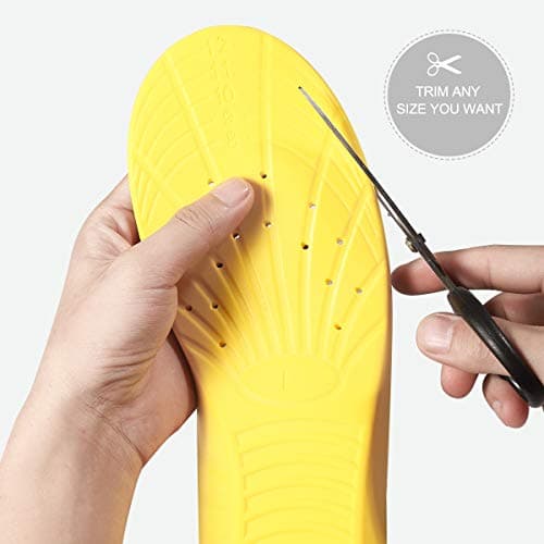 Shoes Inserts Memory Foam Insoles Shock Absorption Pain Relief Plantar Fasciitis Breathable PU Sports Foot Insoles for Men Women,1 Pair (L（Men's 8-12/ Women 10-15）) 6