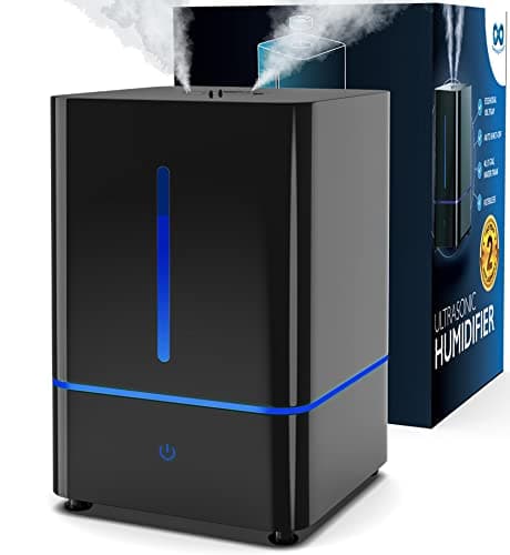 Everlasting Comfort Humidifiers for Bedroom (4L) – Quiet Cool Mist Small Humidifier for Large Room with Oil Diffuser, 40-Hour Runtime, Easy to Clean, Auto Shut-Off, Ideal for Baby Nursery & Plants