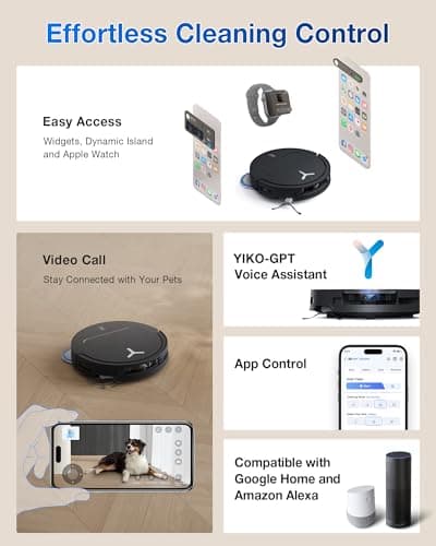 ECOVACS DEEBOT T50 PRO Omni Robot Vacuum and Mop, 3.19” Ultra-Slim, 15,000Pa Suction, ZeroTangle 2.0, TruEdge Edge Cleaning, AIVI 3D Obstacle Avoidance, Auto Mop Wash & Dry, Self-Emptying 9