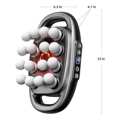 MEDAMOC Massage Gun, Deep Tissue Muscle Massager 16 Head Foot Back Handheld Fascia Massager-Gray 7