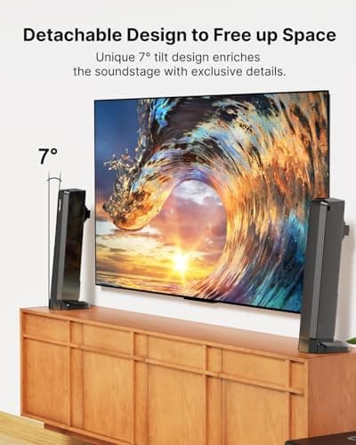 ULTIMEA 4.1ch Sound Bar for Smart TV with Dolby Atmos, 2-in-1 Bluetooth 5.3 Soundbar with Subwoofer, 280W Peak Power, 3 EQ Modes TV Soundbar, Bass Adjustable, HDMI eARC, Apollo S60, 2025 Upgraded 7