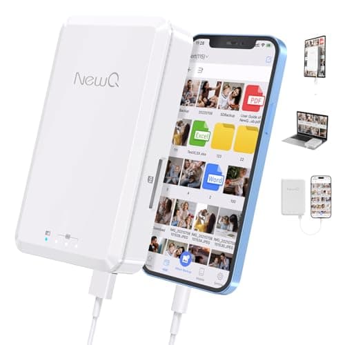 NEWQ Hard Drive for Phone Computer: 2 TB Photo Stick Portable Storage Device External HDD USB Flash for iPhone & iPad & Android Cellphone Backup Picture | Photo | Video | Data (2TB)