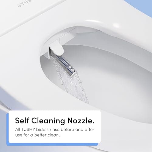 TUSHY Ace 2.0 Elongated Electric Bidet & Heated Seat. A Luxury Clean, Seat Sensor & Soft Close Lid, Self-Cleaning Nozzle, Remote Control Water Temp, Pressure Control, & Air Drier 9