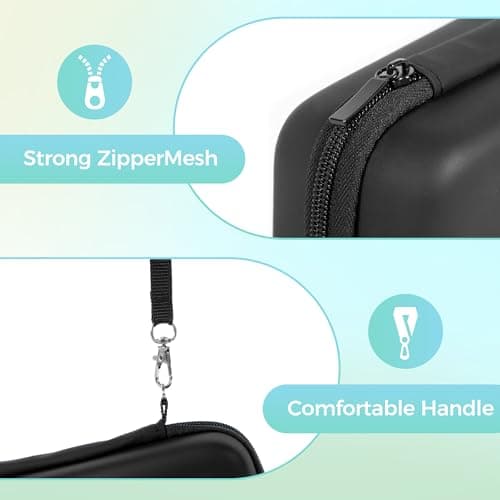 Nelko Genuine Case Compatible P21 Label Maker, Compatible with Most Mini Label Printers, Holder for Labeler Makers Printer & Labeling Tapes, Box with Mesh Pocket for Batteries Accessories (Case Only) 3