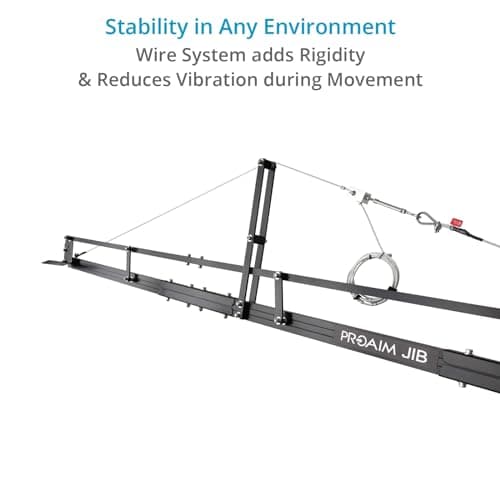 PROAIM 18ft Camera Crane Jib Arm for 3-axis Gimbals, Pan-Tilt & Fluid Head. for DSLR Video Cameras up to 8kg / 17.6lb (P-18) 6