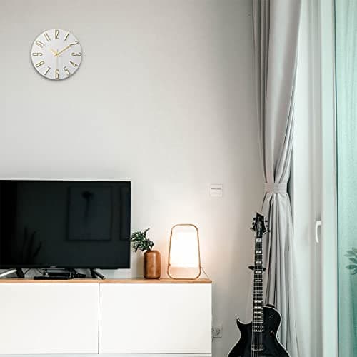 fapugh Wall Clock, Silent Clock, Wall Clocks Battery Operated， 12 inch Modern Wall Clock, Suitable for Offices, Living Rooms, Kitchens, Homes, Schools (White) 8
