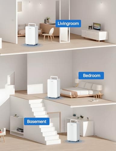 HUMSURE 4500 Sq. Ft 80 Pints Dehumidifier Equipped With Drainage Hose, Automatic Defrosting, for Basement, Home, Bathroom, Bedroom,24-Hour Timer Function 7